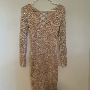 Sparkly holiday dress.